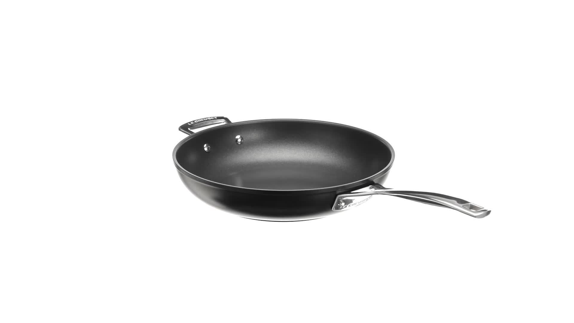 Le Creuset Toughened Non-Stick Deep Frying Pan 28cm, imported from the UK