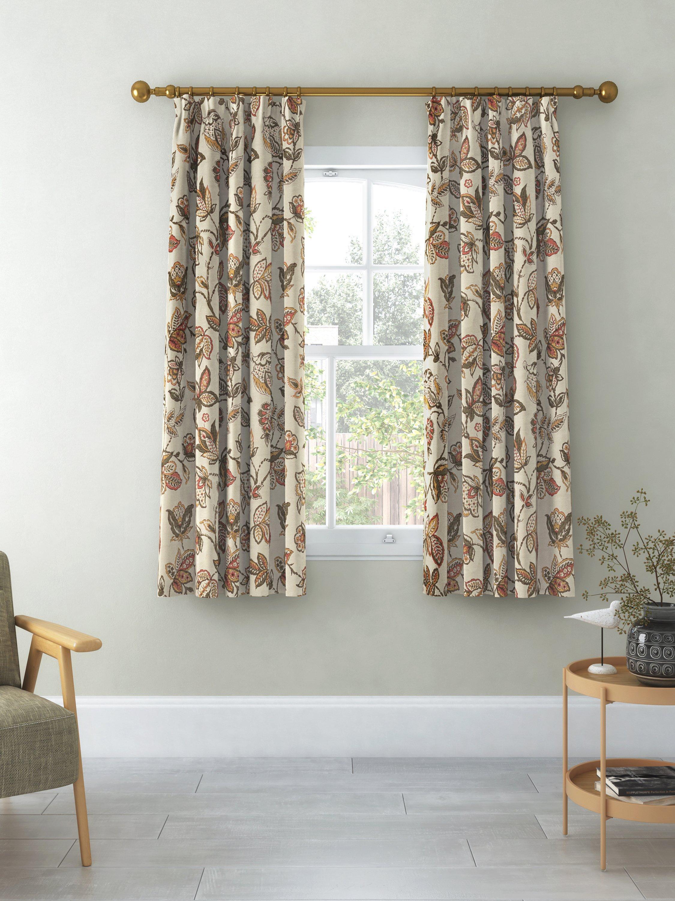 John Lewis Cordelia floral weave lined curtains 137cm drop - British product