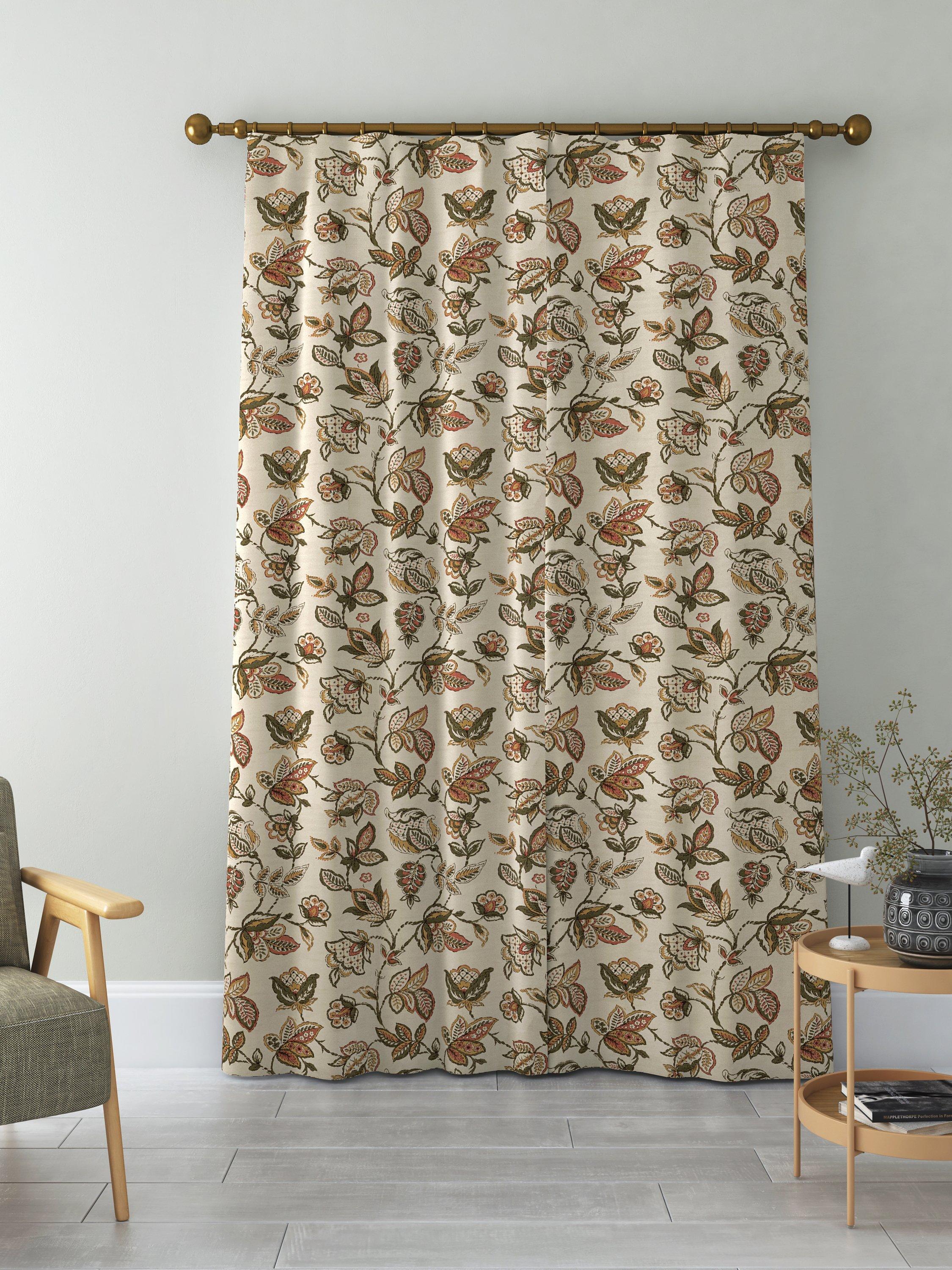 John Lewis Cordelia floral weave lined curtains 137cm drop - British product