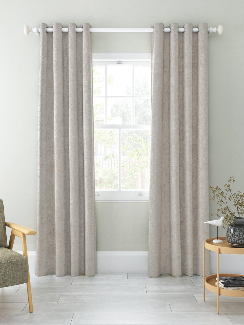 John Lewis chenille blackout thermal eyelet curtains pair - British product