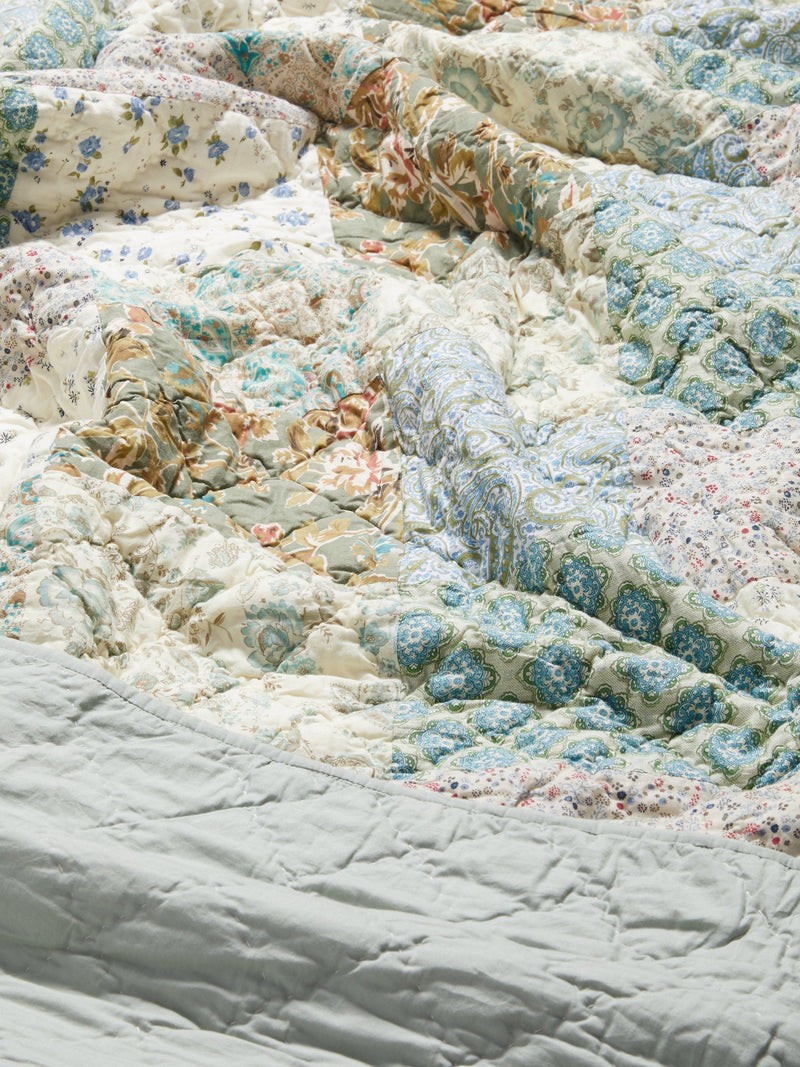 John Lewis Tilly quilt in blue super king size, UK version