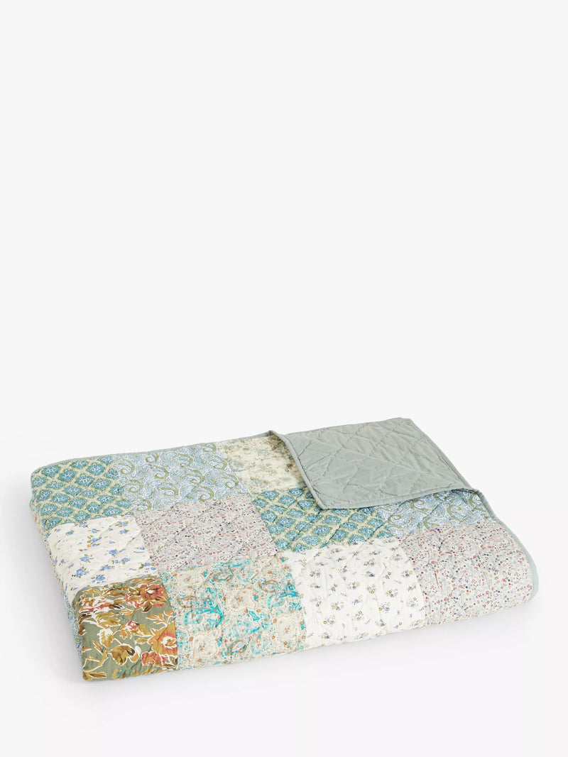 John Lewis Tilly quilt in blue super king size, UK version