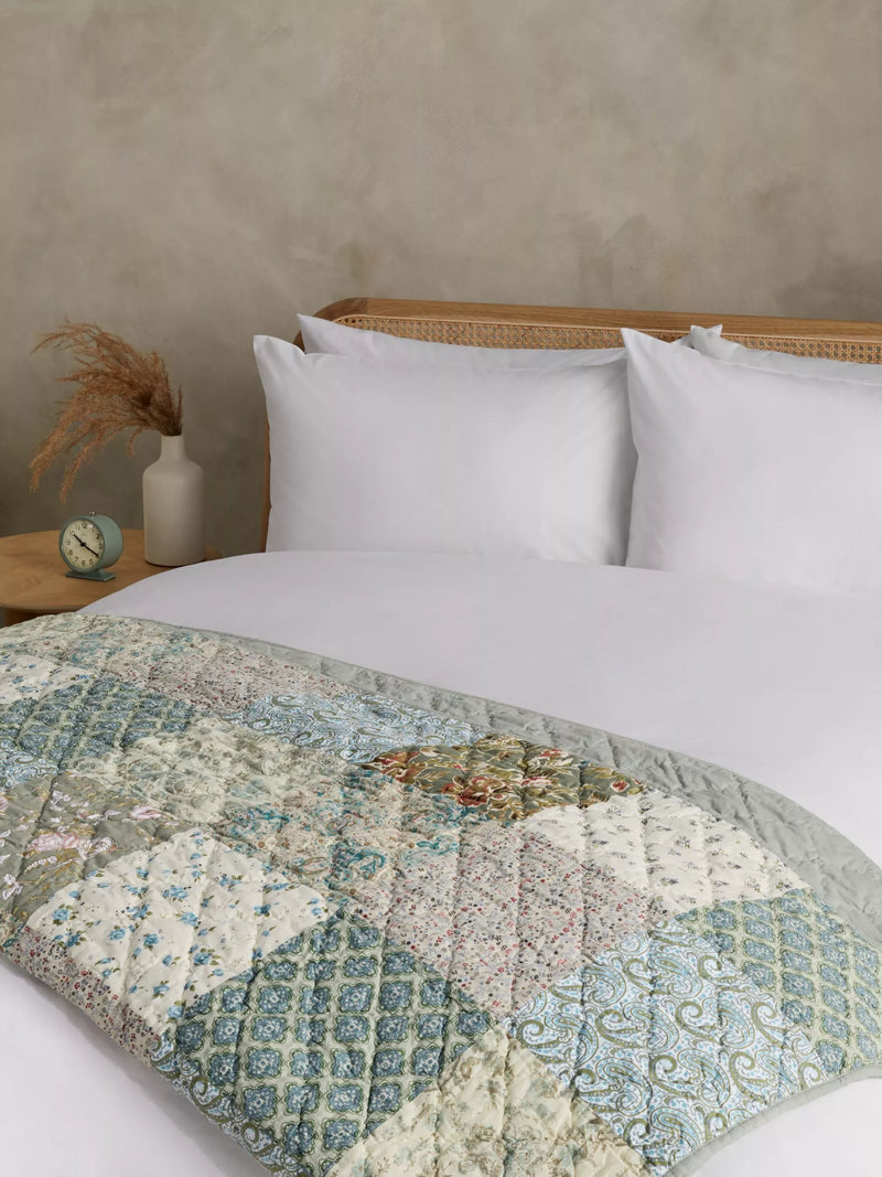 John Lewis Tilly quilt in blue super king size, UK version