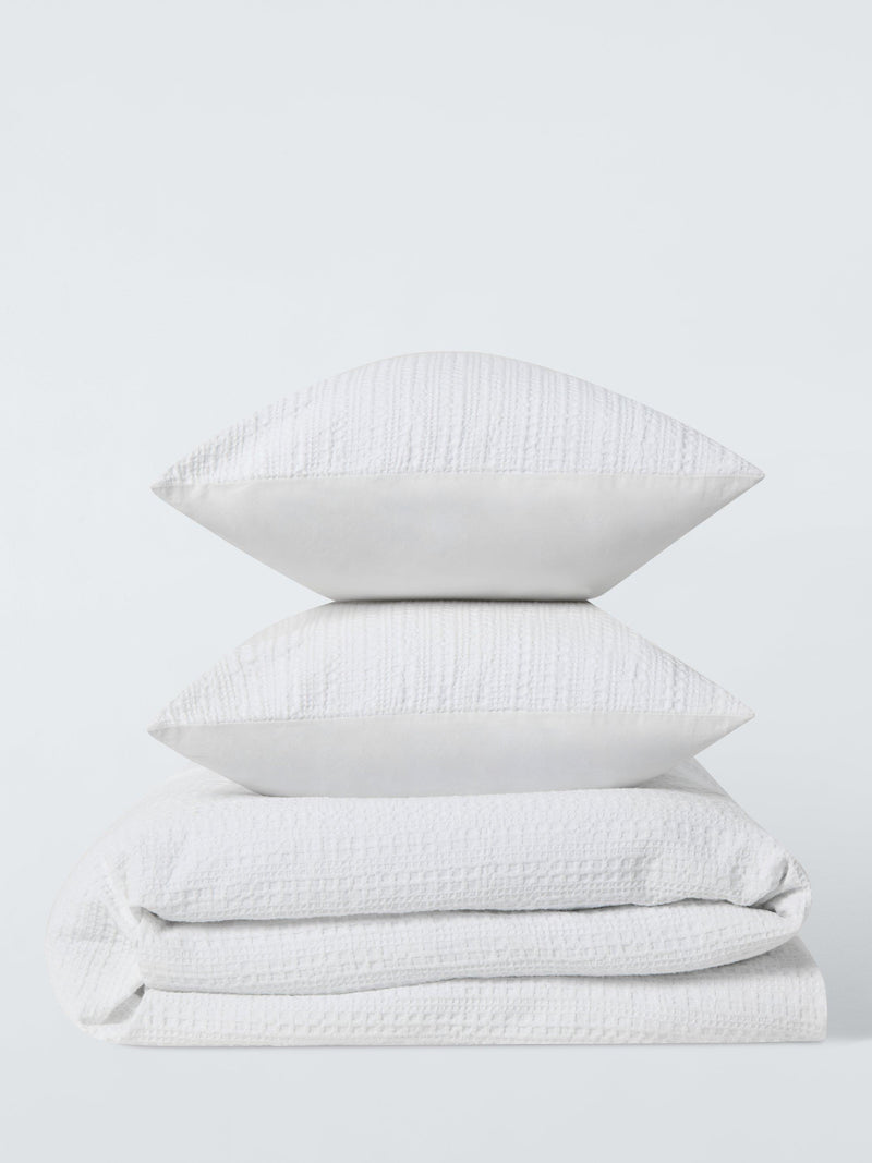 John Lewis stripe waffle cotton bedding, imported from the UK