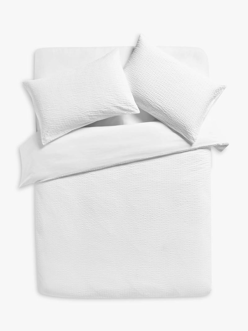 John Lewis ANYDAY Stripe Seersucker Duvet Cover Set - McGrocer