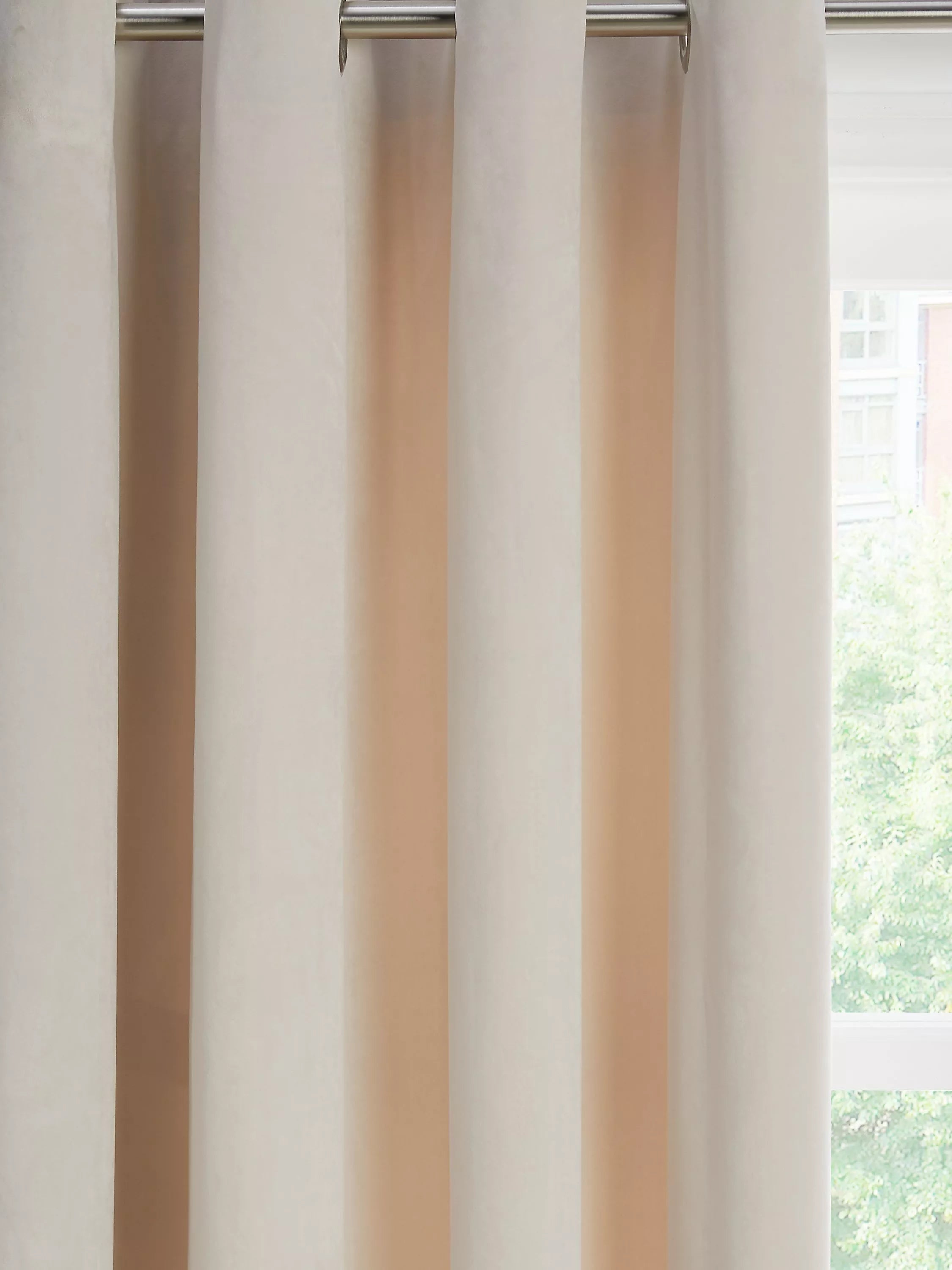 John Lewis Velvet Pair Lined Eyelet Curtains