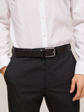 John Lewis 34mm black leather belt, imported from the UK