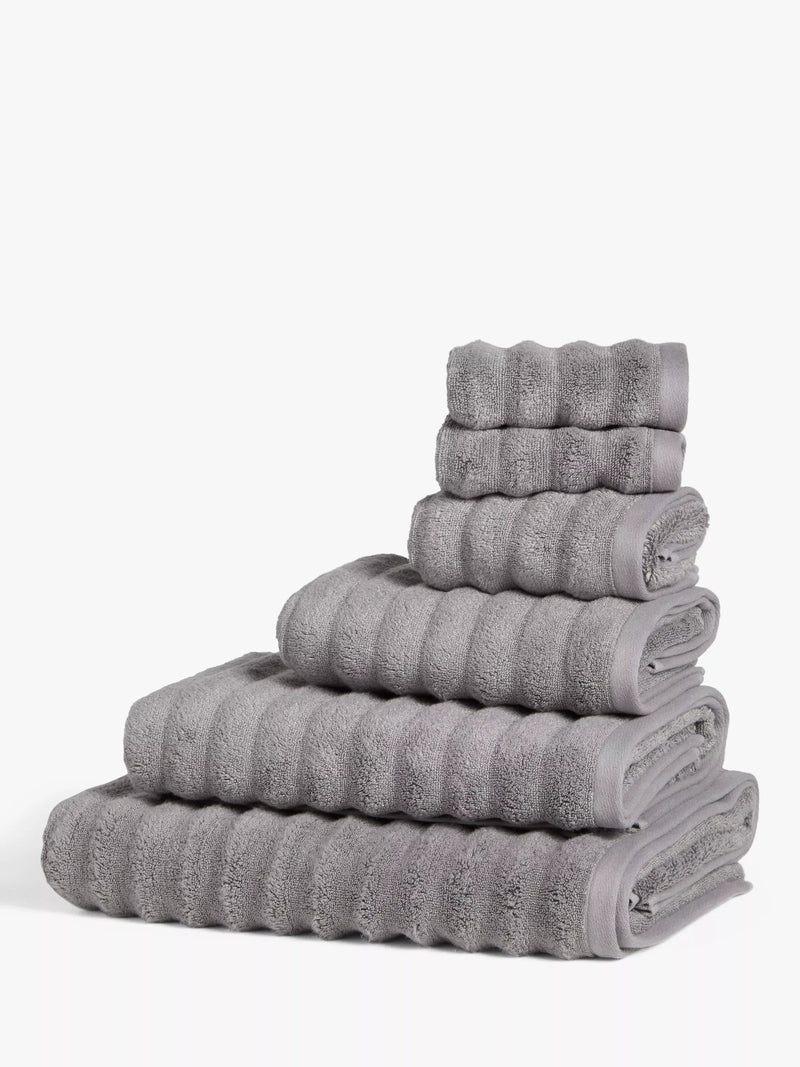 John Lewis Luxury Spa Towels containing TENCEL™ Modal, Dove Grey, Hand Towel