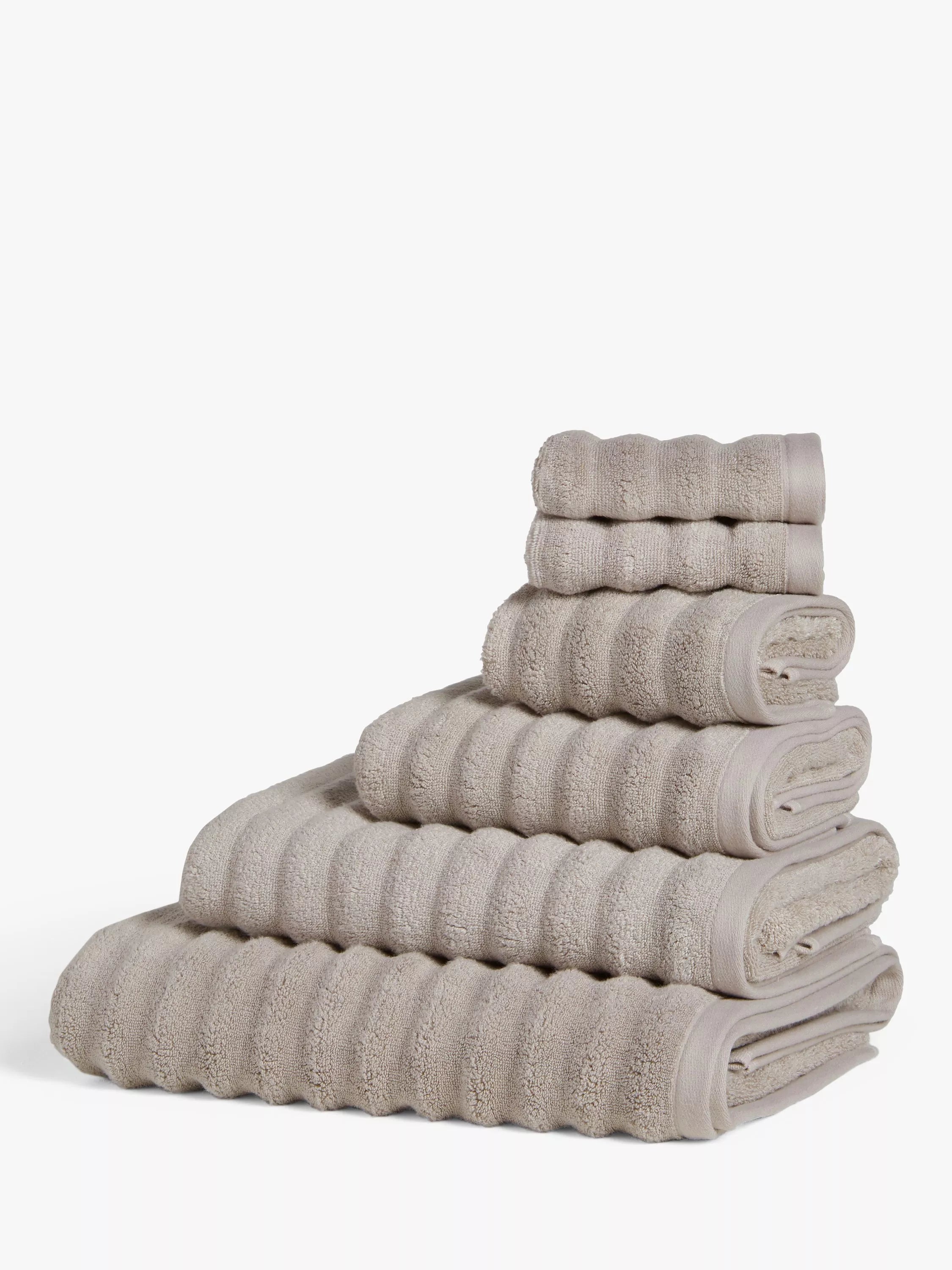 John Lewis Luxury Spa Towels containing TENCEL™ Modal, Silver Grey, Hand Towel