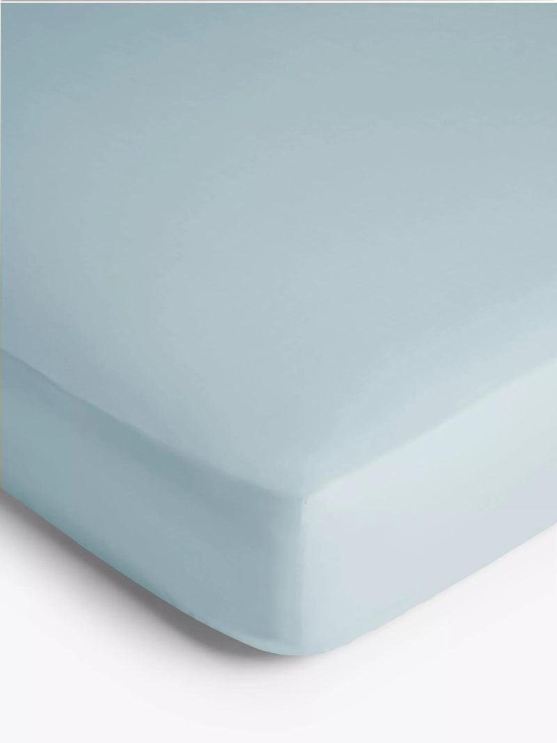 John Lewis Crisp & Fresh Egyptian Cotton Percale 200 Thread Count Fitted Sheet Double