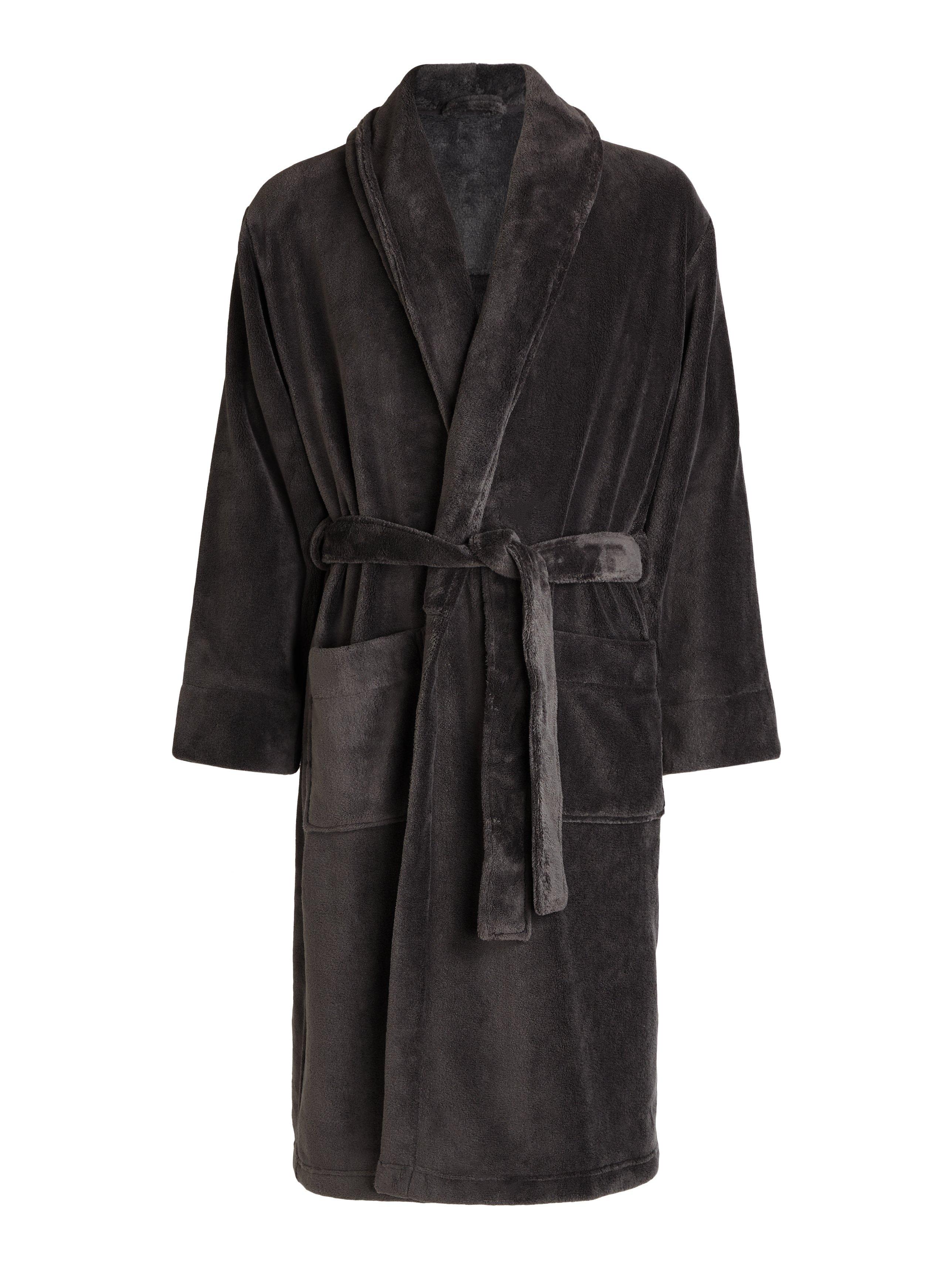 John Lewis sheared fleece robe with pockets and adjustable belt, UK version