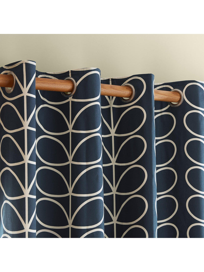 Orla Kiely Linear Stem eyelet curtain pair (British brand)