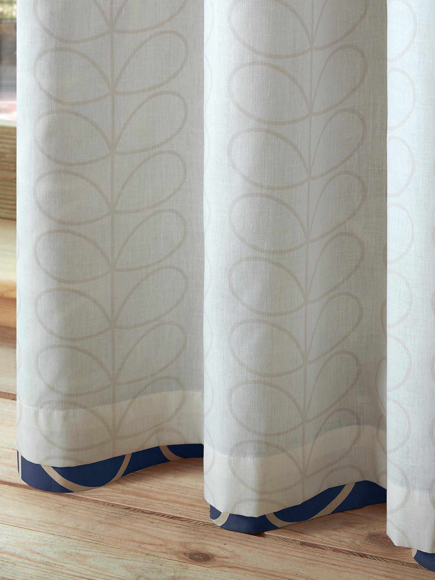 Orla Kiely Linear Stem eyelet curtain pair (British brand)