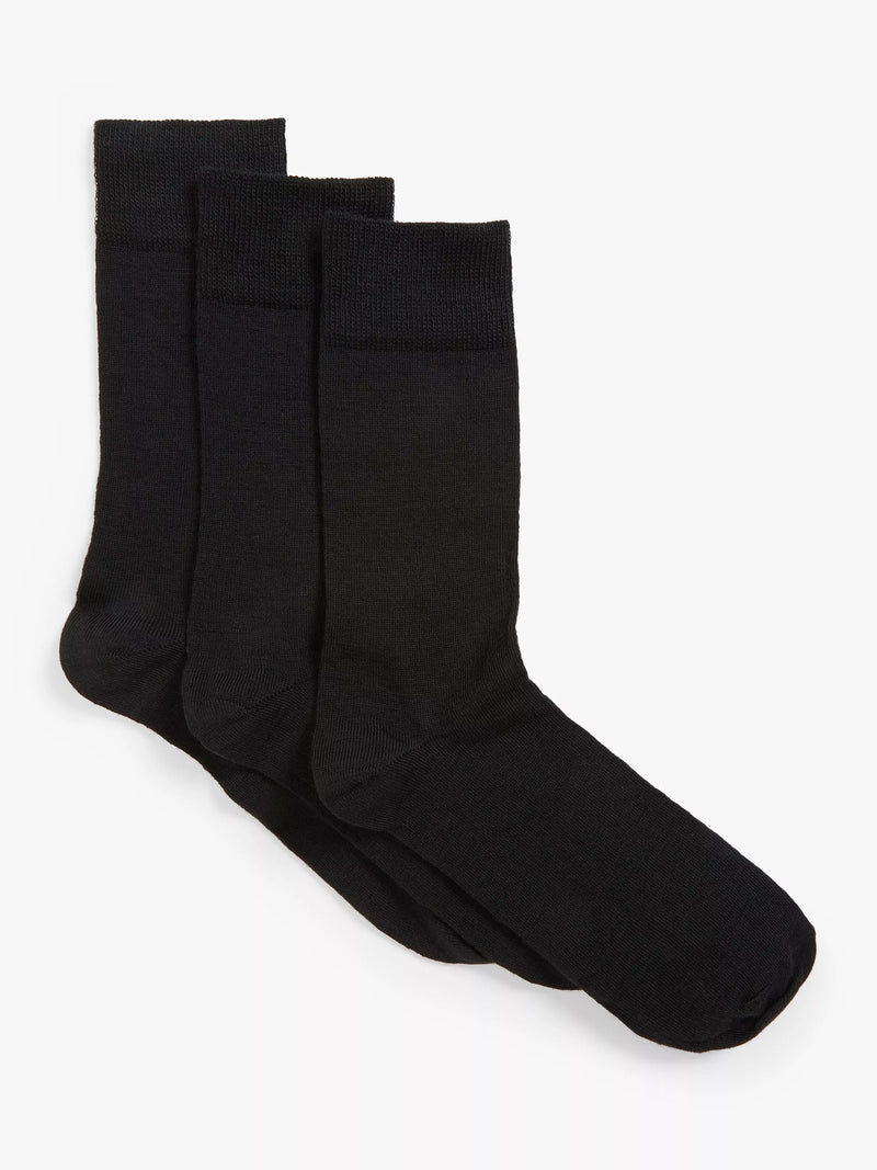 John Lewis Wool Mix Men's Socks Pack of 3