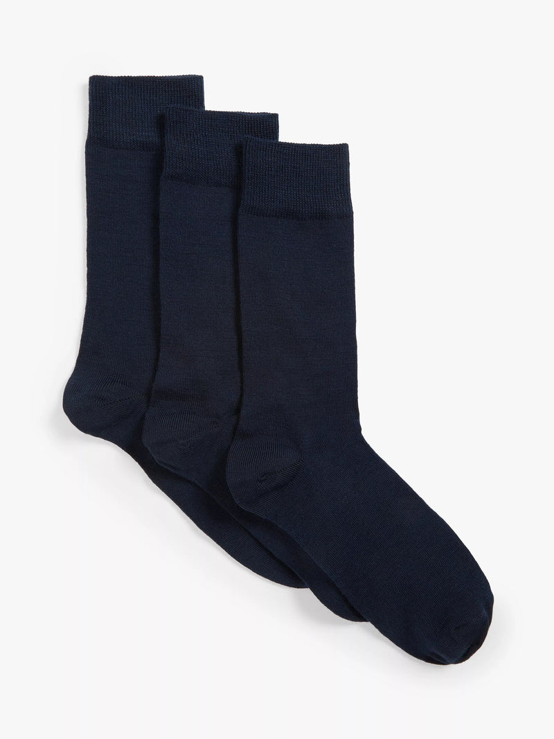 John Lewis Wool Mix Men's Socks Pack of 3