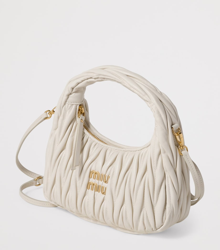 Miu Miu Wander matelassé leather handbag 17x20x6cm (British brand)