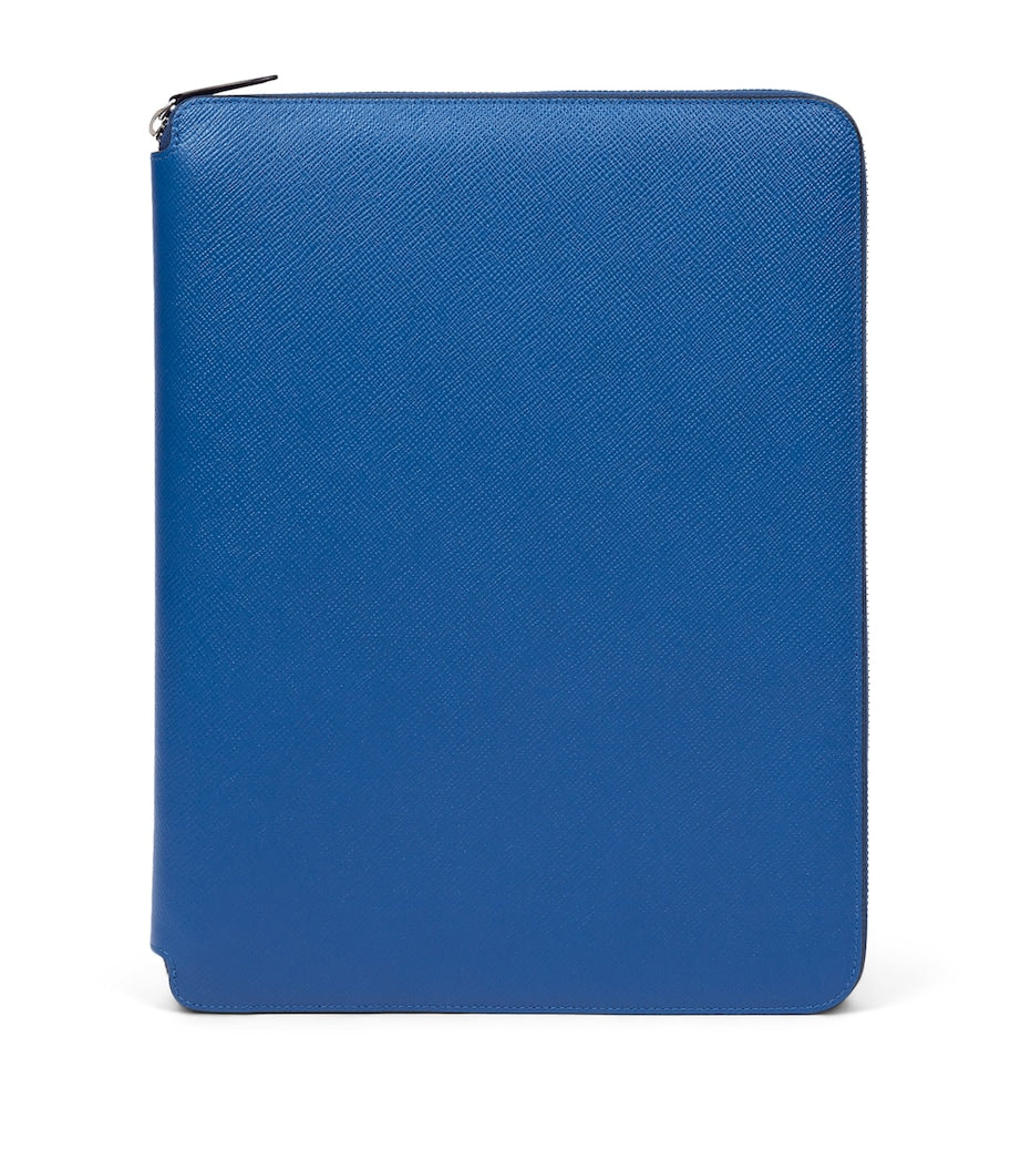 Smythson Calfskin Panama A4 folder and notebook set (British brand)