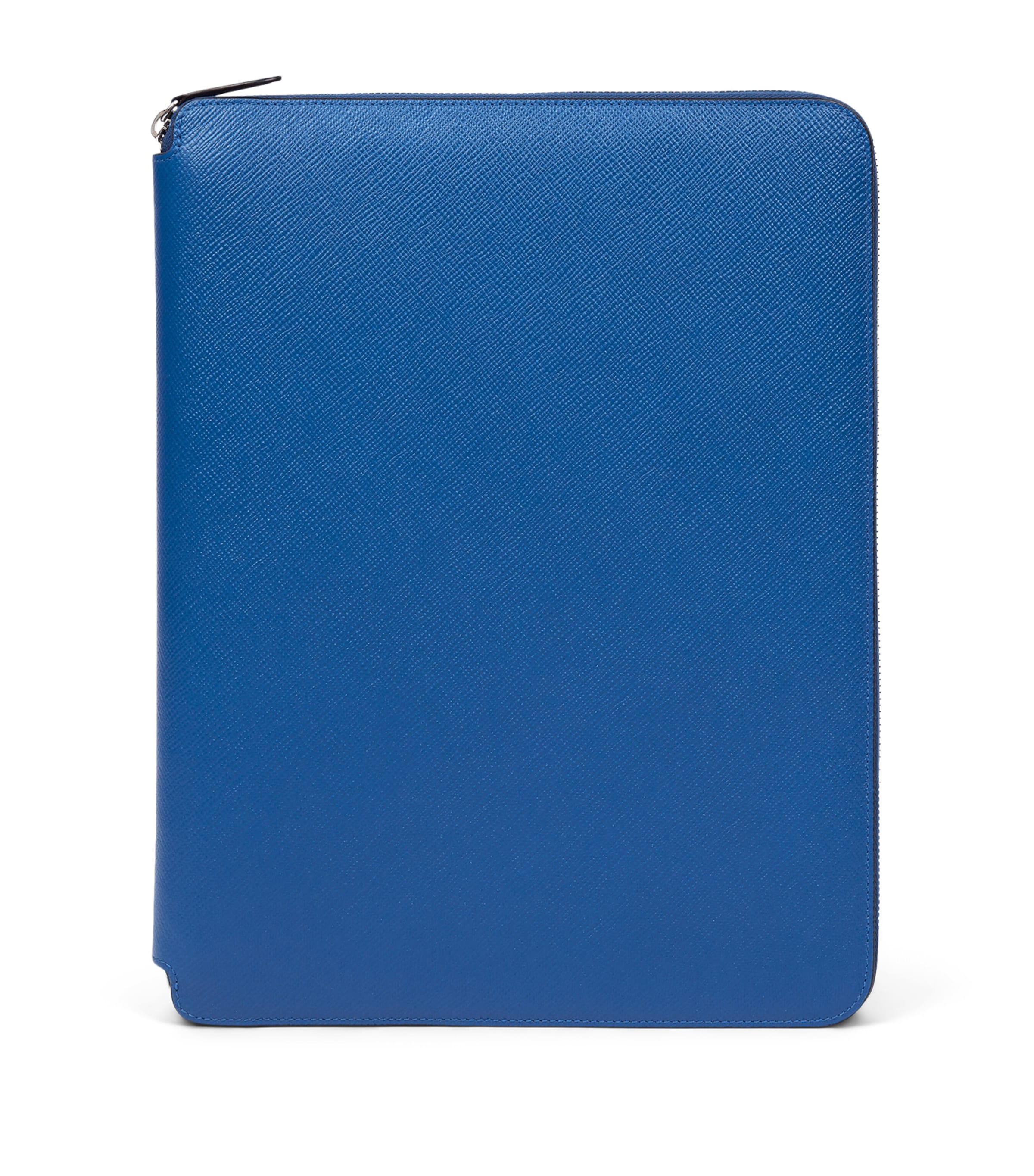 Smythson Calfskin Panama A4 folder and notebook set (British brand)