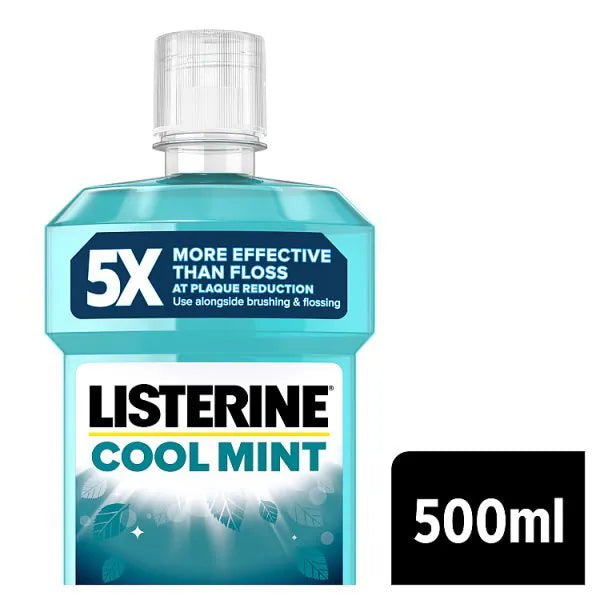 Listerine Cool Mint Antibacterial Mouthwash 500ml, UK version
