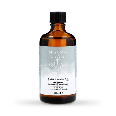 Holland & Barrett Miaroma A Sense of Calm Lavender Tangerine Patchouli Bath & Body Oil 100ml- Buy online at McGrocer