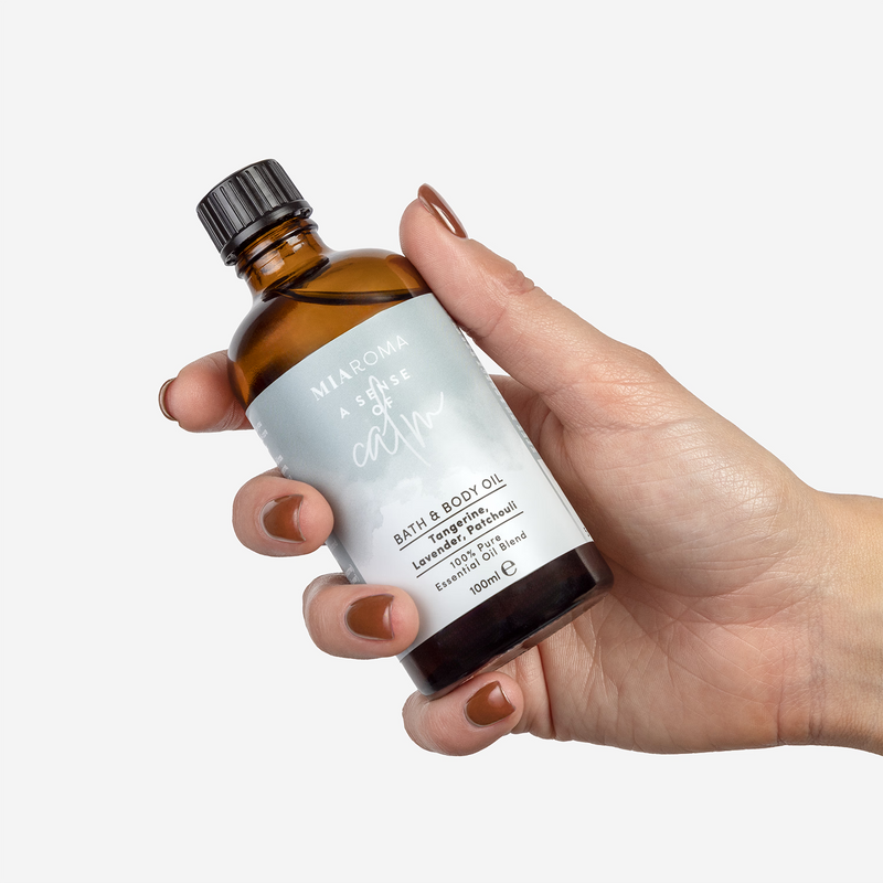 Miaroma bath and body oil lavender tangerine 100ml, imported from the UK