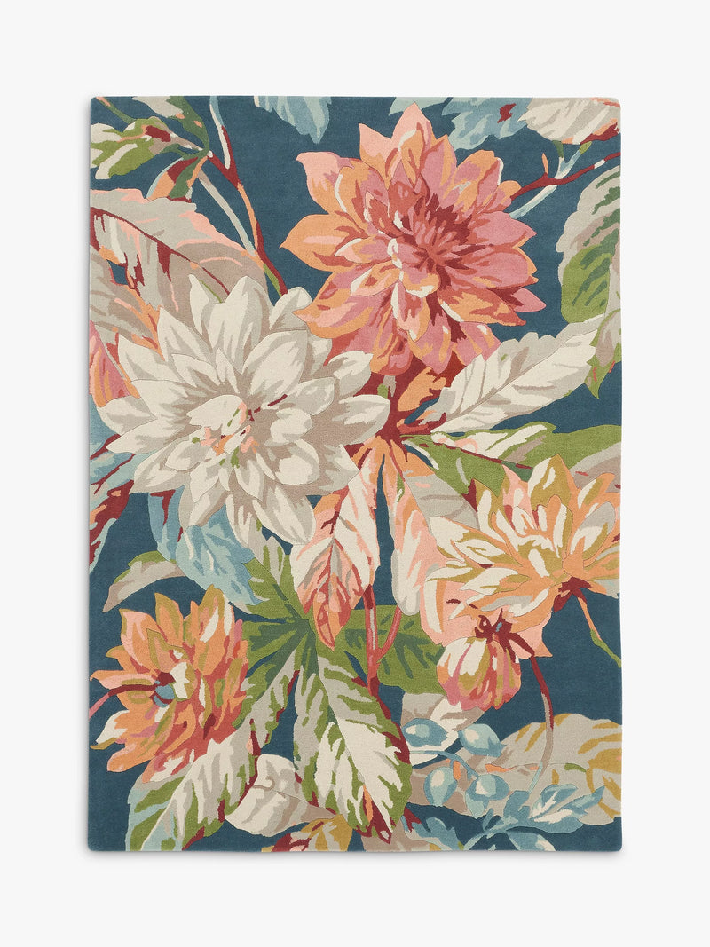 Sanderson Dhalia Rosehip floral rug 200x140cm - British product