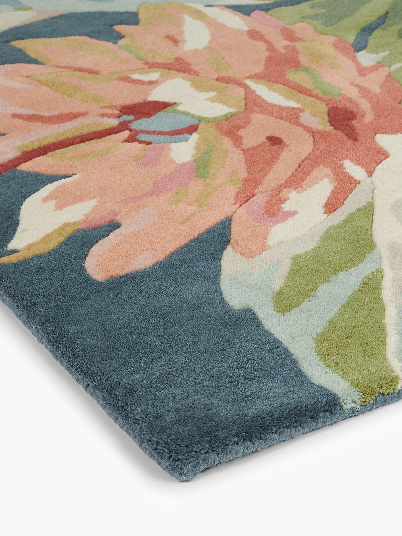 Sanderson Dhalia Rosehip floral rug 200x140cm - British product