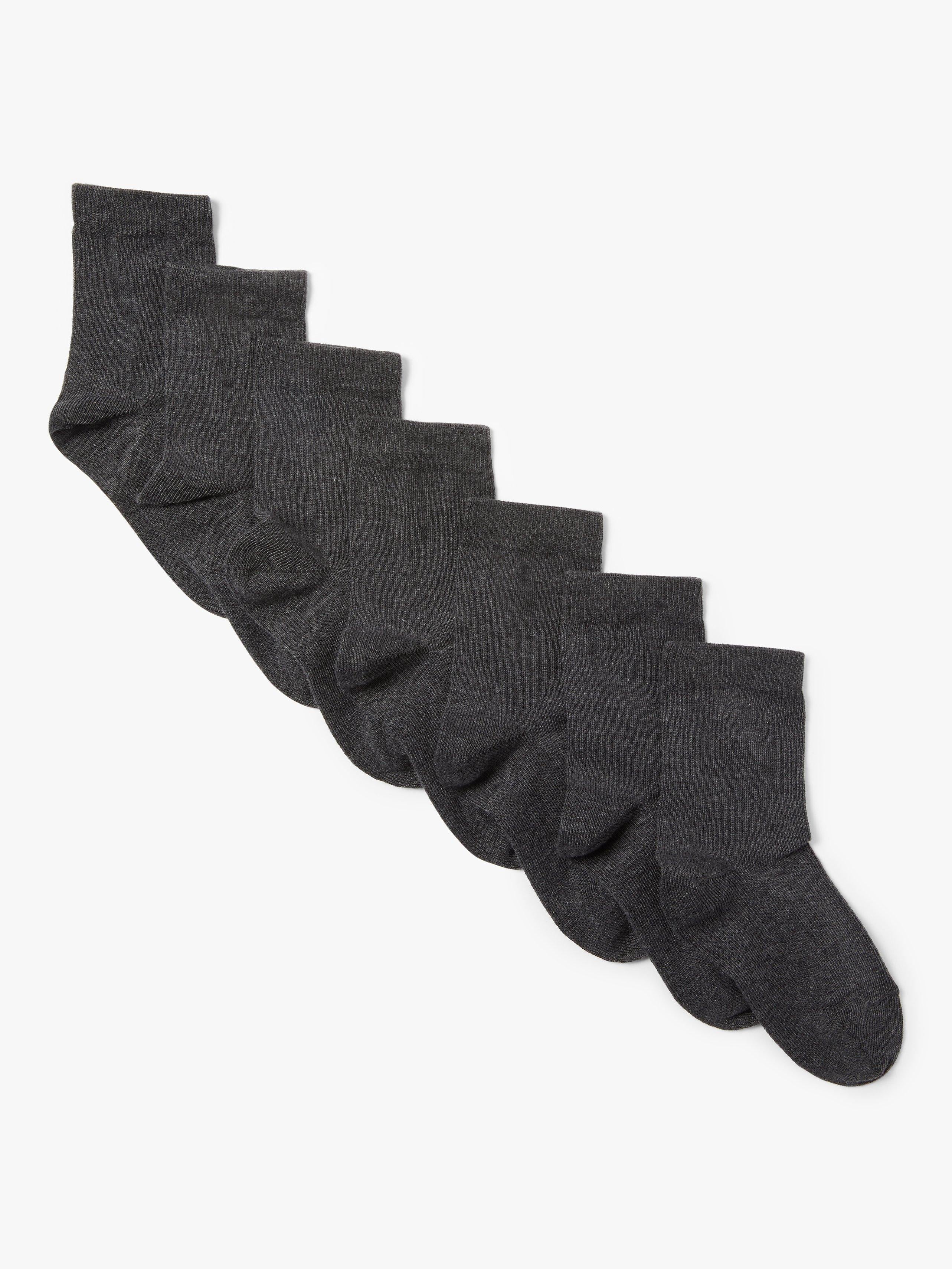 John Lewis kids cotton rich ankle socks pack of 7, imported from the UK