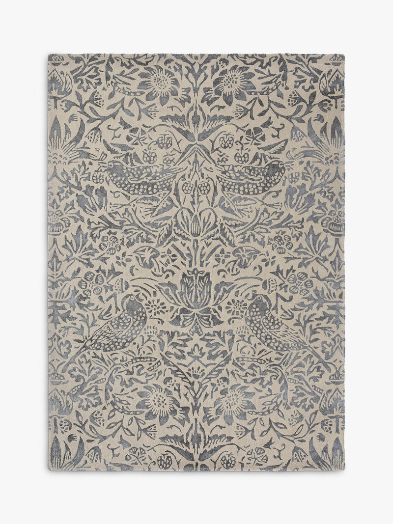 Morris & Co Strawberry Thief wool rug 200x140cm, imported from the UK