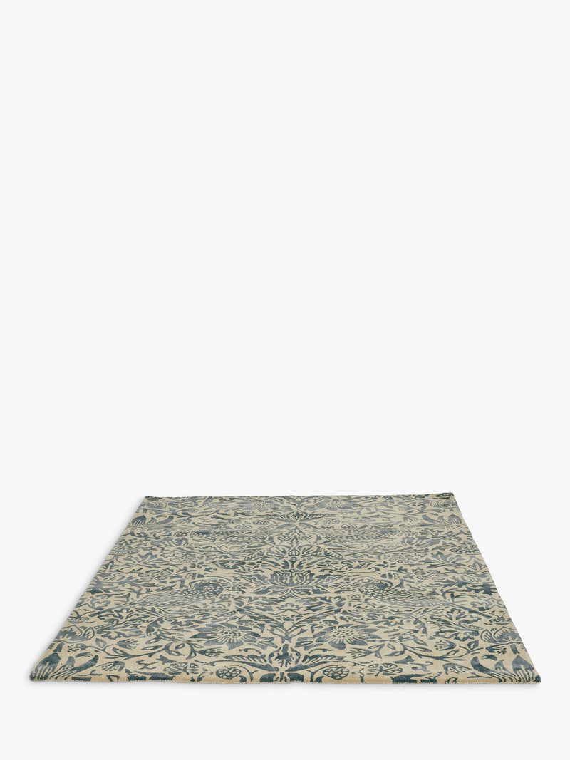 Morris & Co Strawberry Thief wool rug 200x140cm, imported from the UK