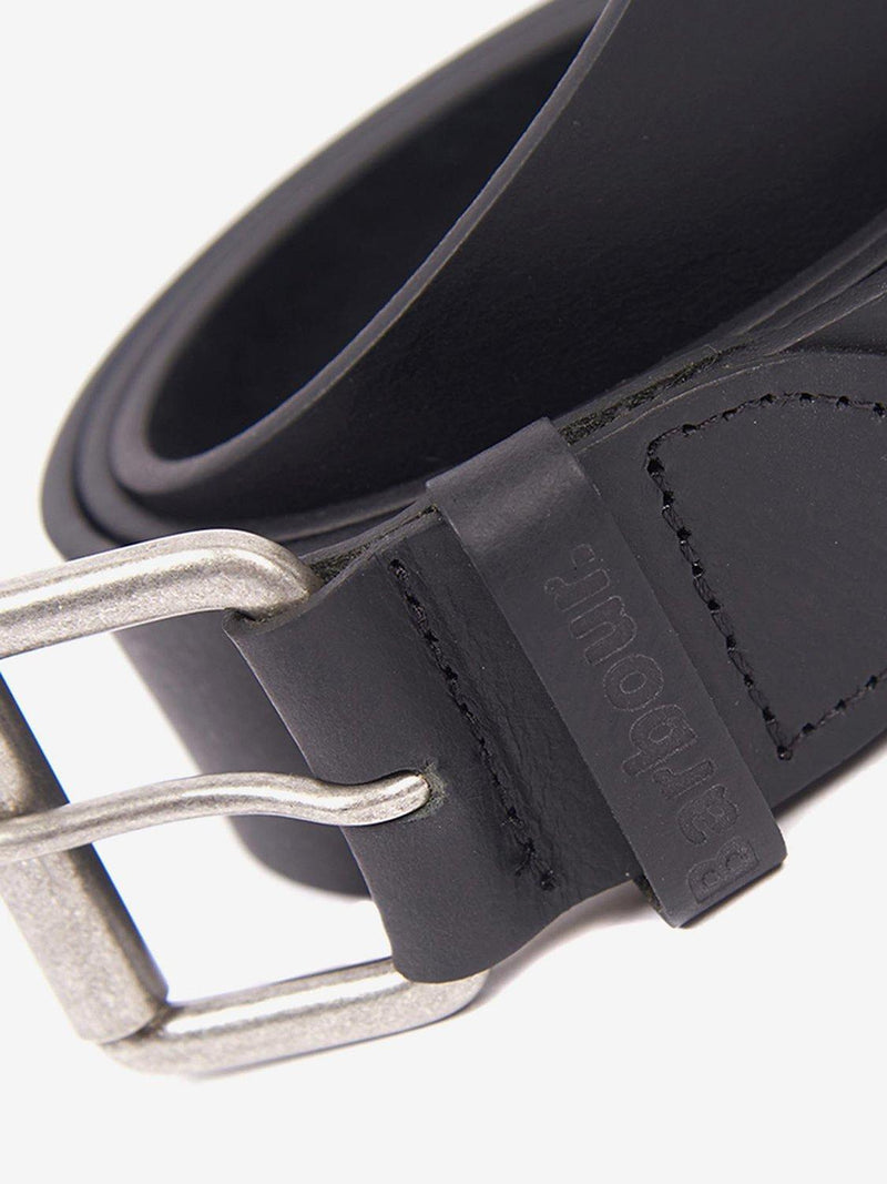 Barbour Matt Leather Belt in Black (British brand)