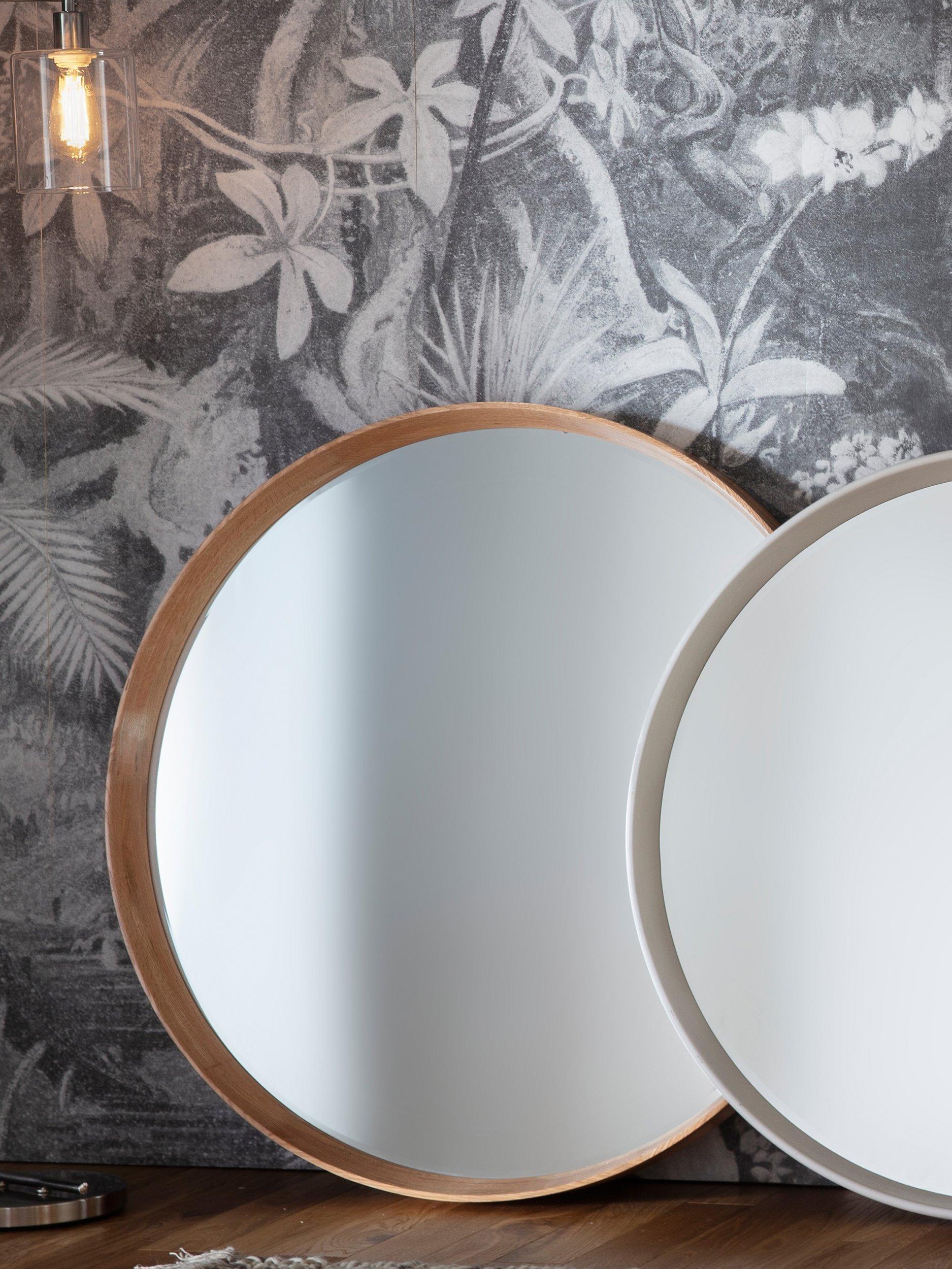 Gallery Direct Keaton round wood mirror 100cm (British brand)