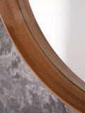 Gallery Direct Keaton round wood mirror 100cm (British brand)
