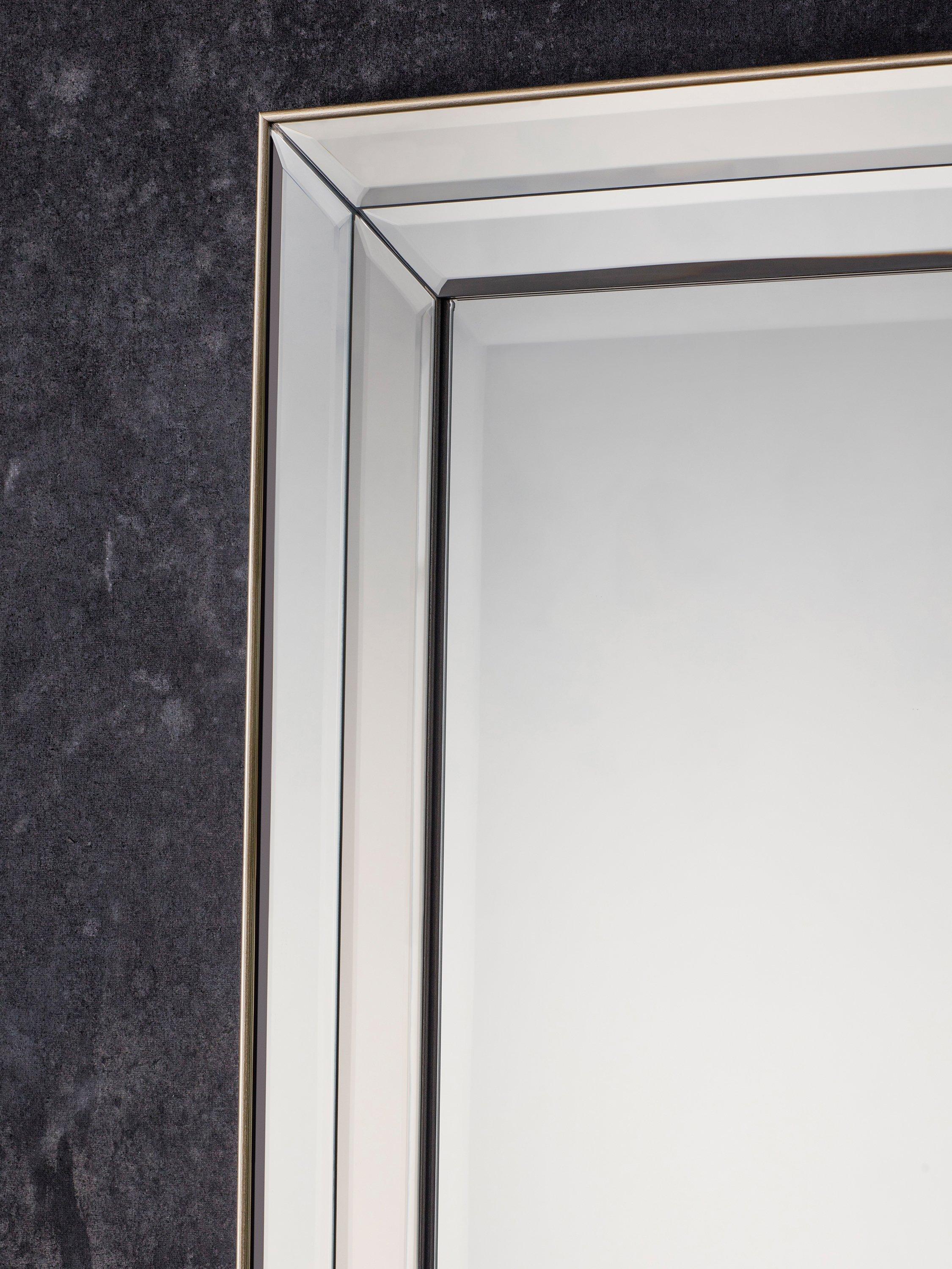 Gallery Direct Roswell bevelled glass wall mirror 100x80cm, UK version