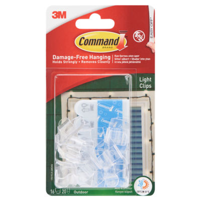 Command outdoor light clips 16 clips 20 strips - British product