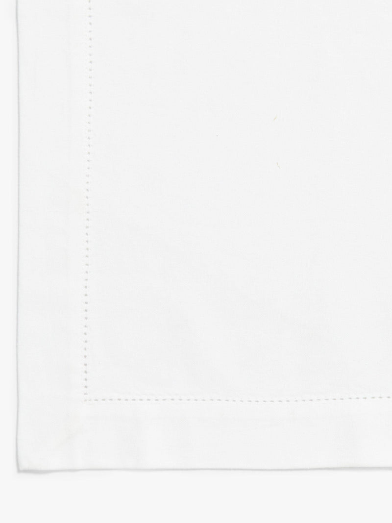 John Lewis Hem Stitch organic cotton white tablecloth 320x160cm, UK version