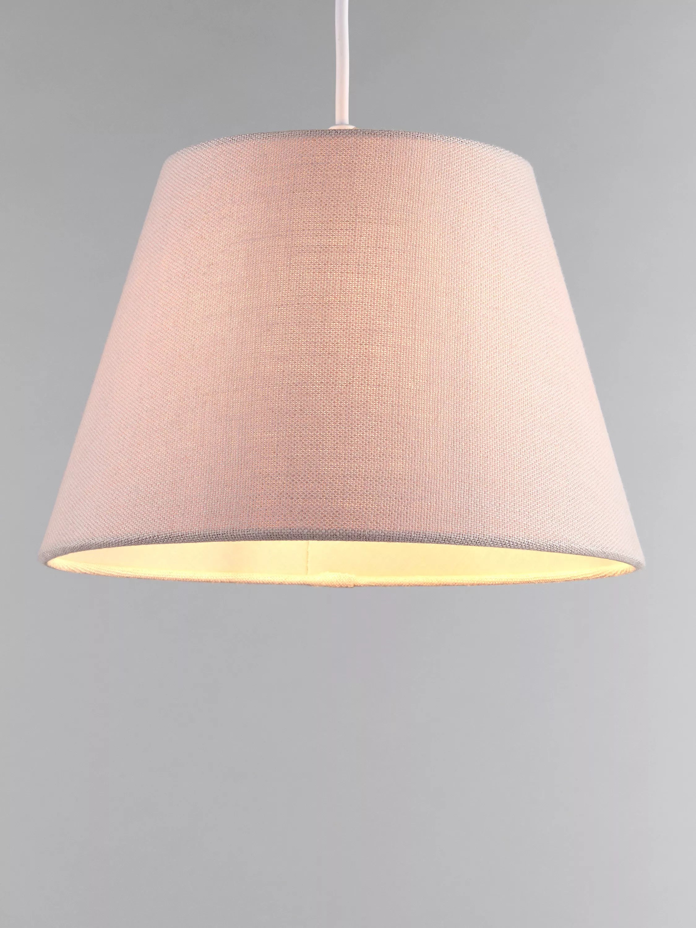 John Lewis Sophia Pure Linen Tapered Lampshade, Ash Rose, Dia.25cm