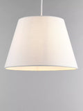 John Lewis Sophia Pure Linen Tapered Lampshade, Lily White, Dia.25cm