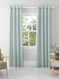John Lewis Textured Weave Pair Blackout Lined Eyelet Curtains - 274cm Drop