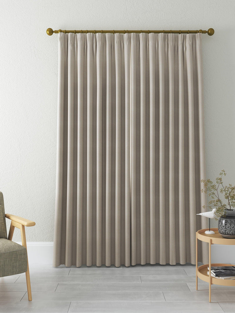 John Lewis herringbone lined pencil pleat curtains 228cm drop (British brand)