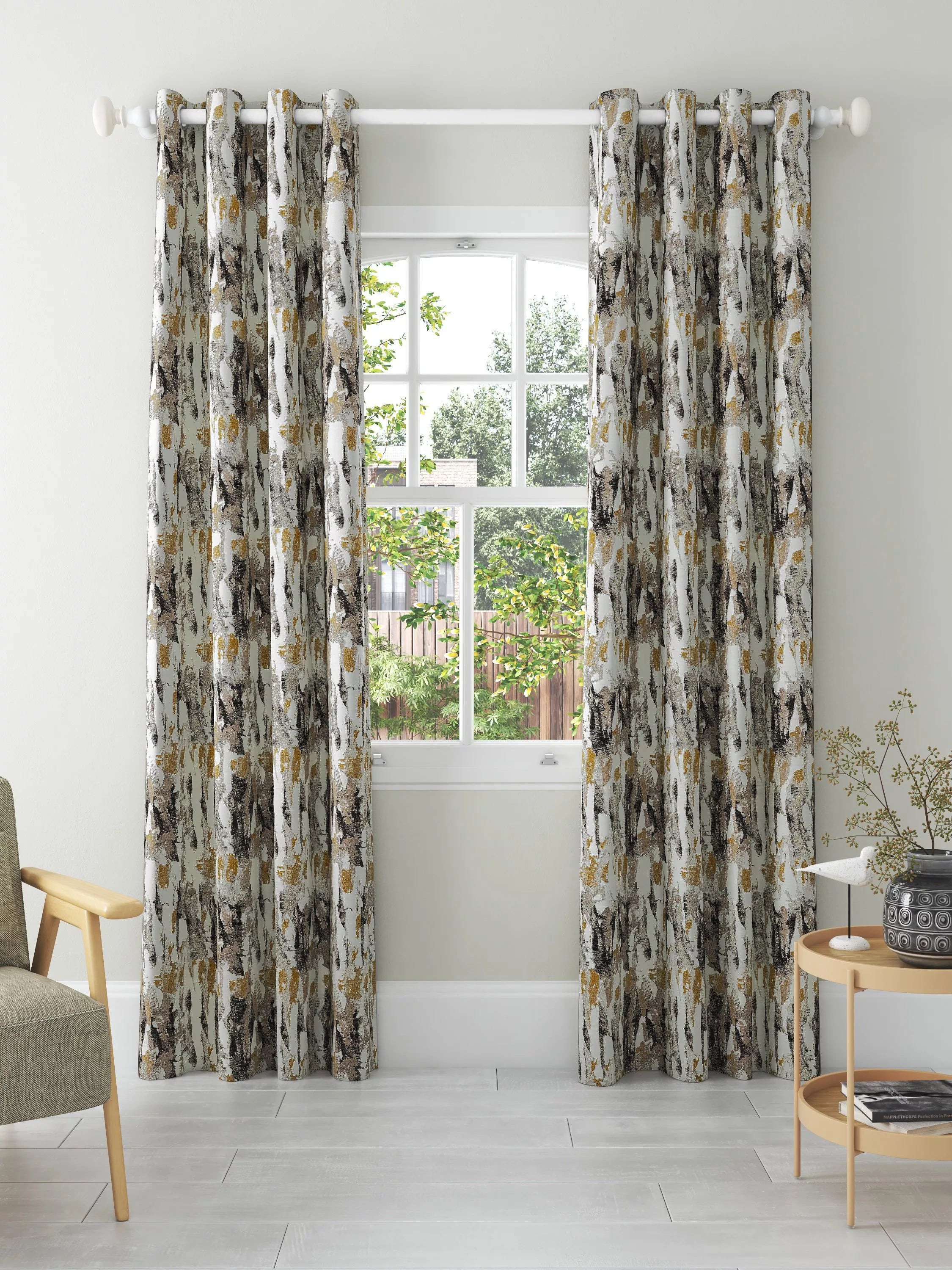 Harlequin Takara pair lined eyelet curtains 228x137cm - British product