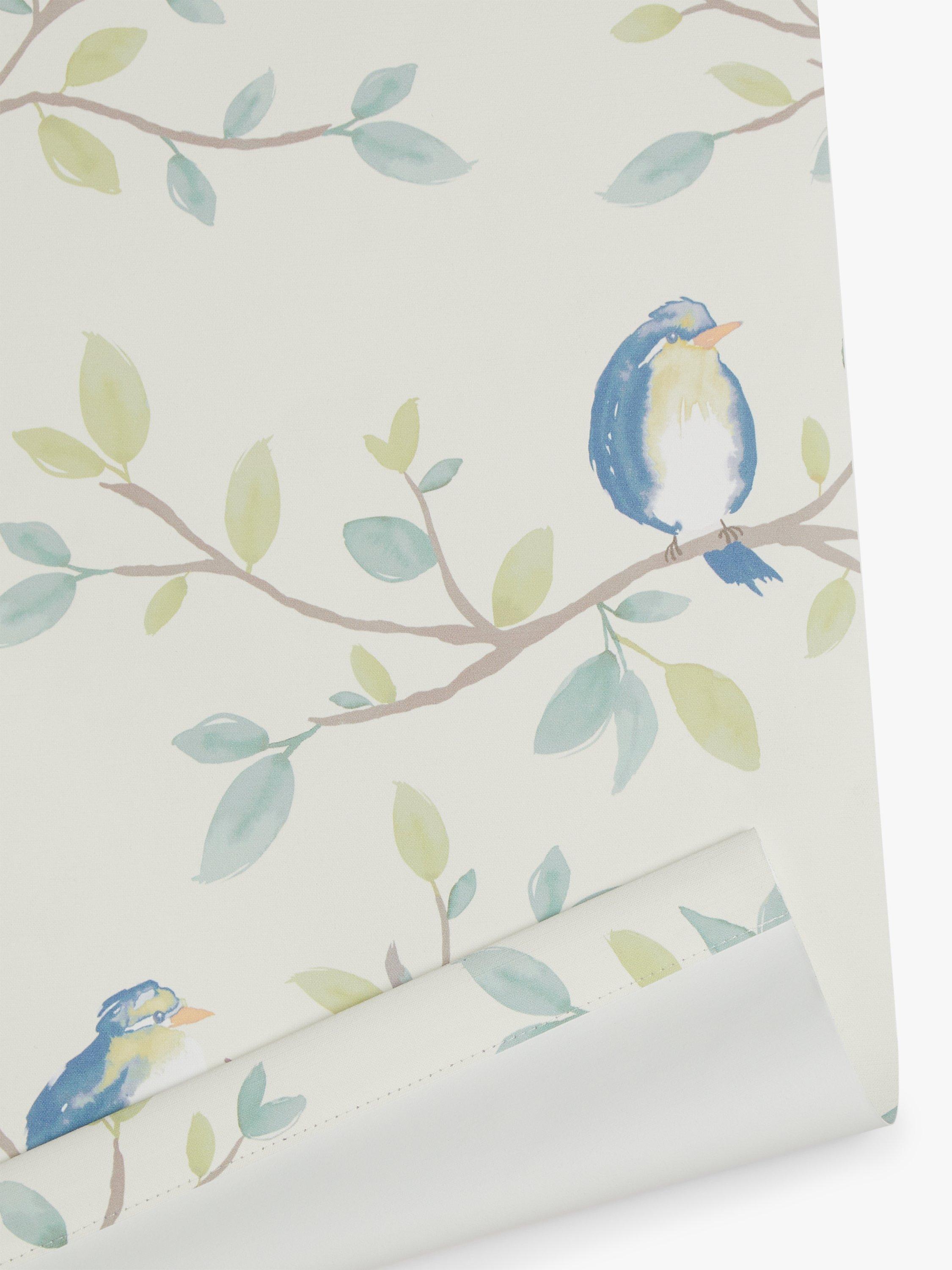 John Lewis Songbirds blackout roller blind greige (British brand)