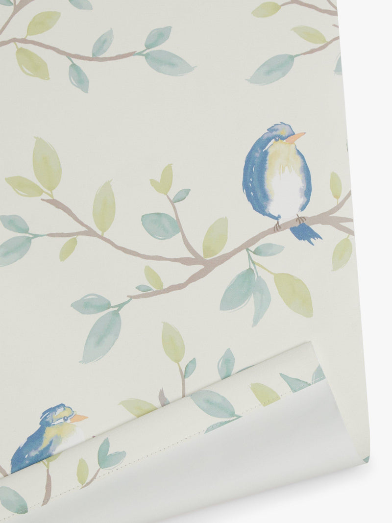 John Lewis Songbirds blackout roller blind greige (British brand)