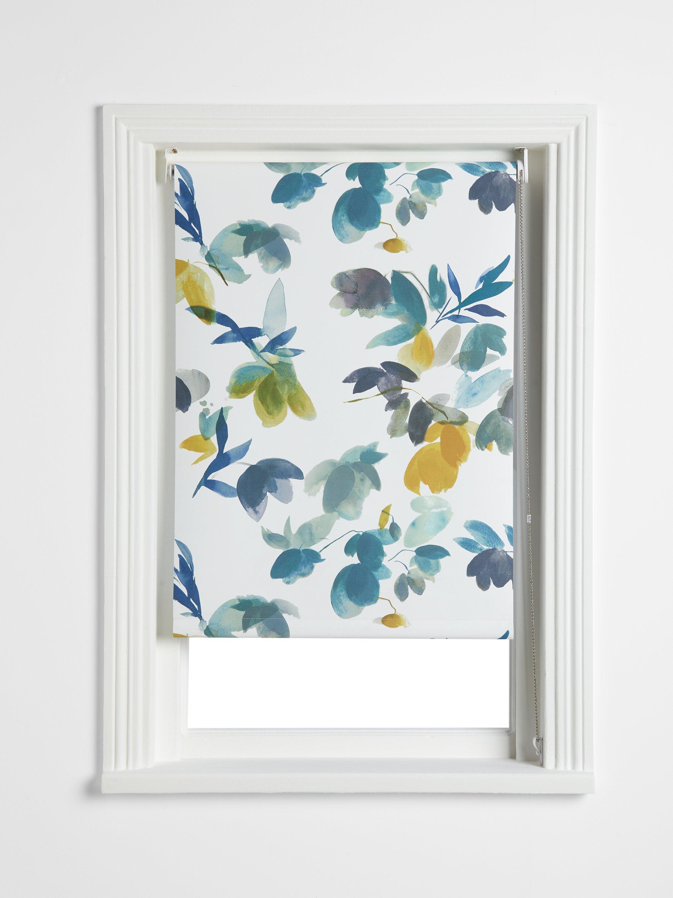 John Lewis Lenton Rose blackout roller blind 192cm wide Citrine, UK version