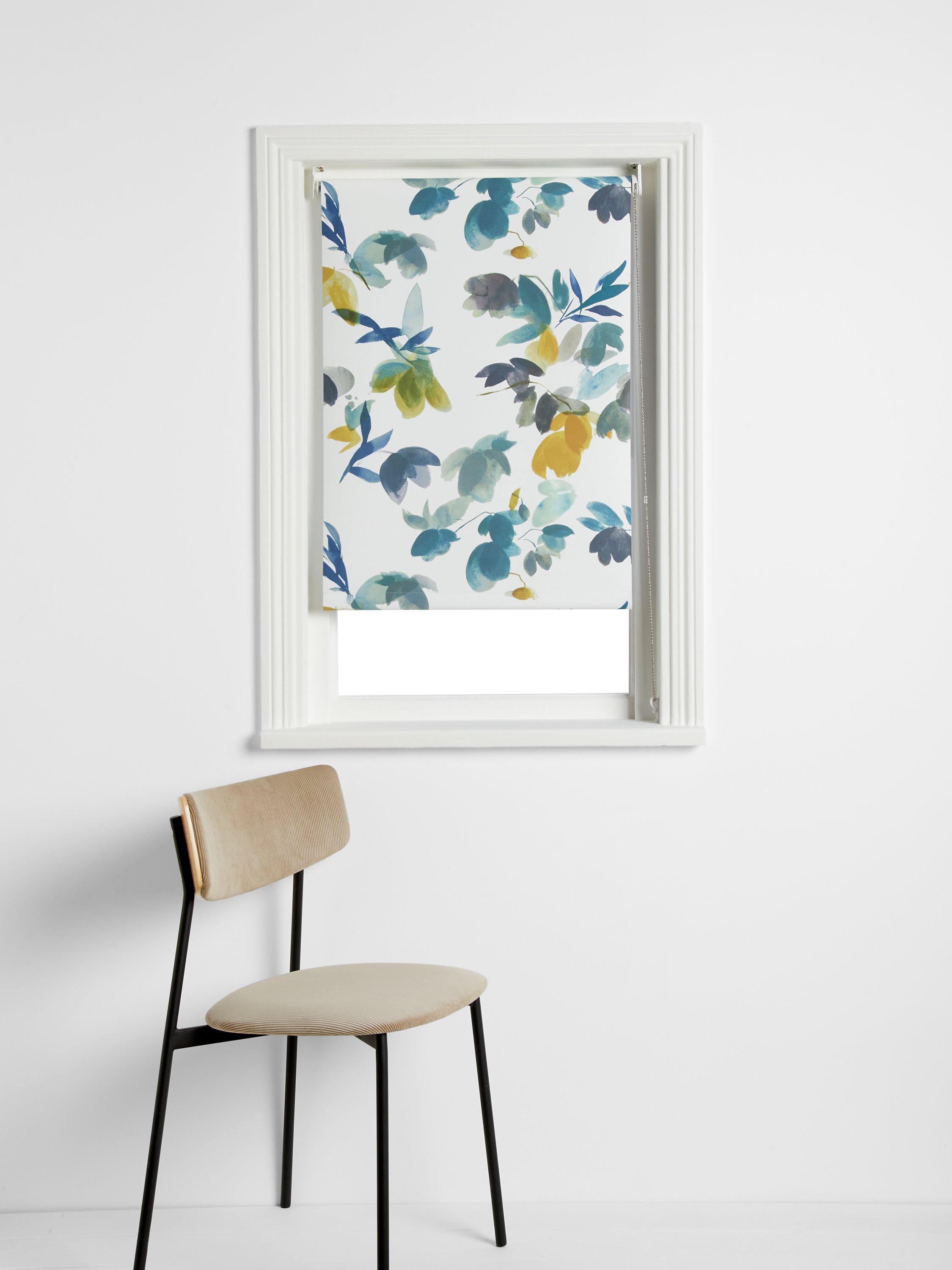 John Lewis Lenton Rose blackout roller blind 192cm wide Citrine, UK version