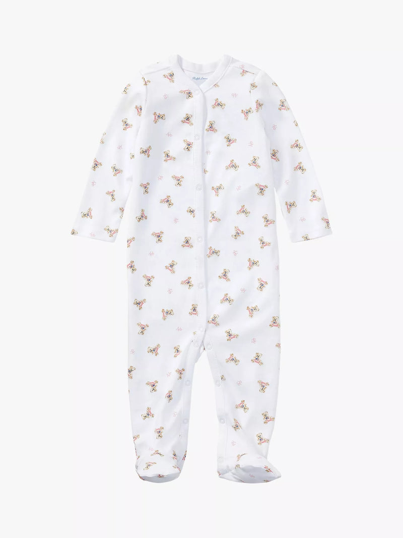 Ralph Lauren Baby Polo Bear Print Sleepsuit