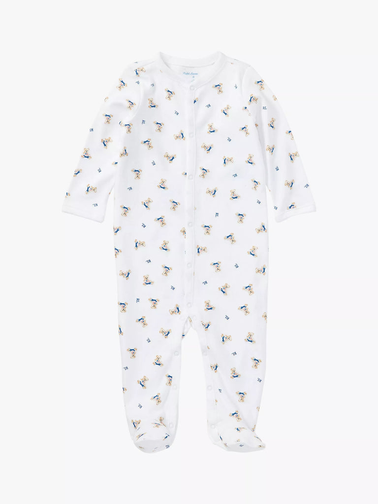 Ralph Lauren Baby Polo Bear Print Sleepsuit