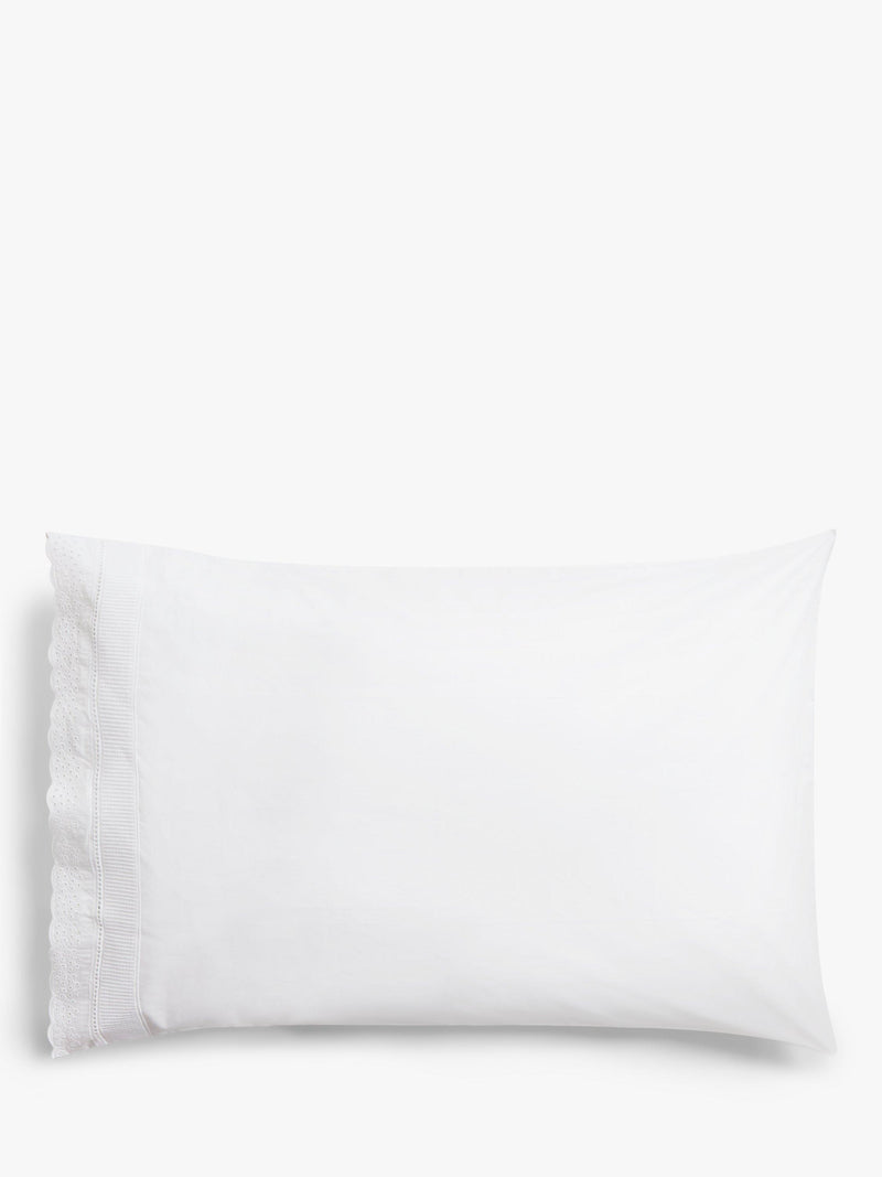 John Lewis embroidered percale pillowcase standard size (British brand)