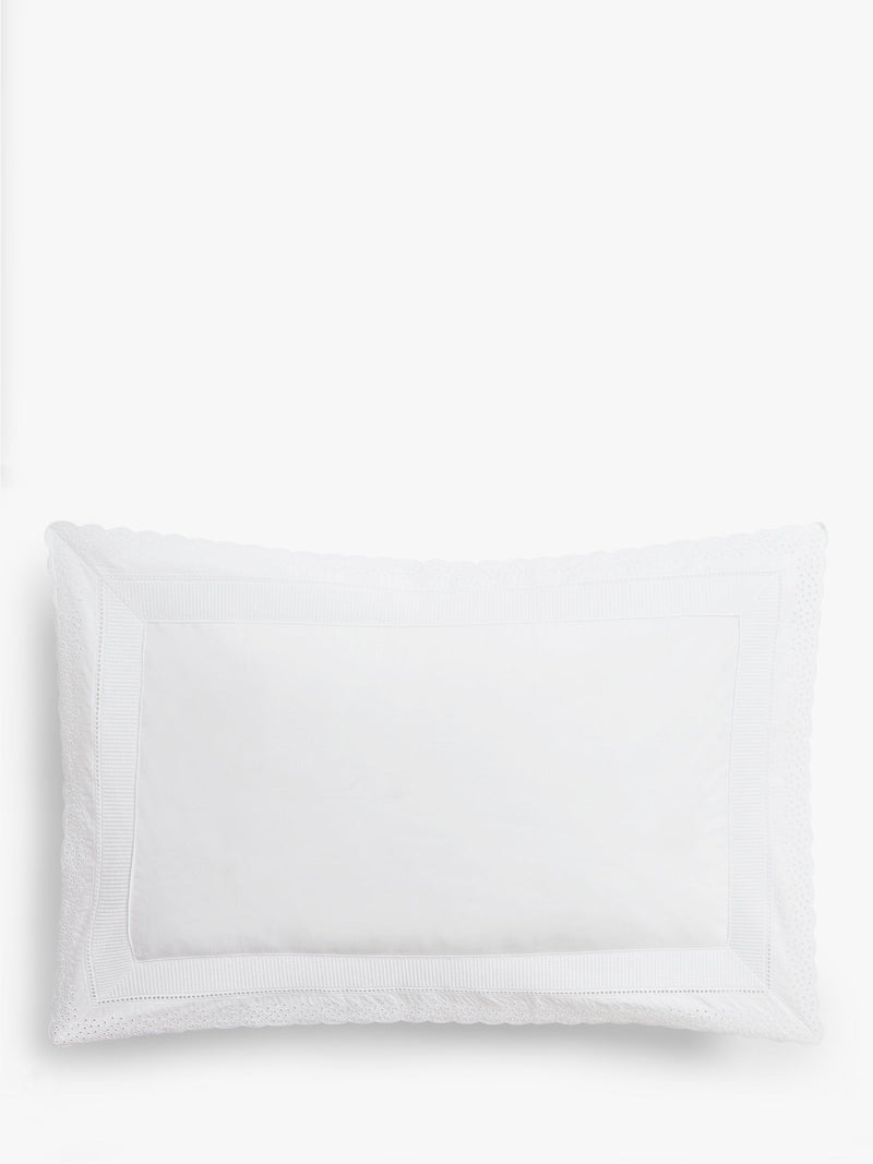 John Lewis embroidered percale pillowcase standard size (British brand)