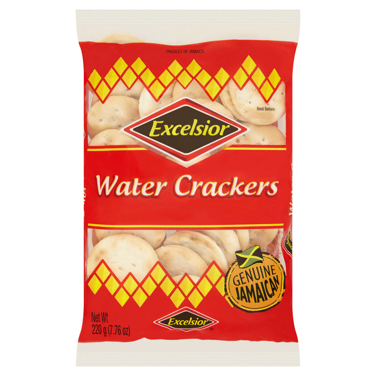 Excelsior water crackers 220g, imported from the UK